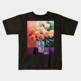 Still Life with Yellow Roses Kids T-Shirt